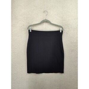 Ann Taylor Women Skirt 6 Black Rayon Blend Pull On Pencil Straigth Mini